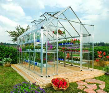 Öppna takventiler för luftflöde på Snap and Grow växthuskit för trädgården