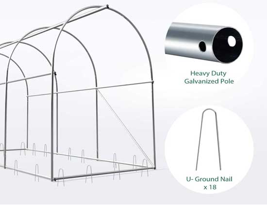 Kraftig Växthusram i Stål